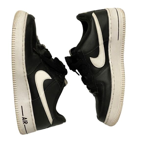 Nike Air Force 1 Black White Size 6 - Picture 3 of 9